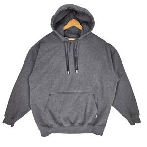 PRO CLUB MEN’S HEAVYWEIGHT 13oz COTTON PULLOVER HOODIE – DARK GRAY – SIZE 2XL